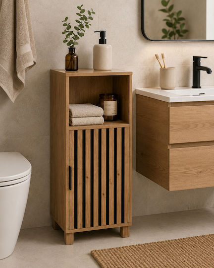 MRShome Bathroom Cabinet 35x30x86cm Brown