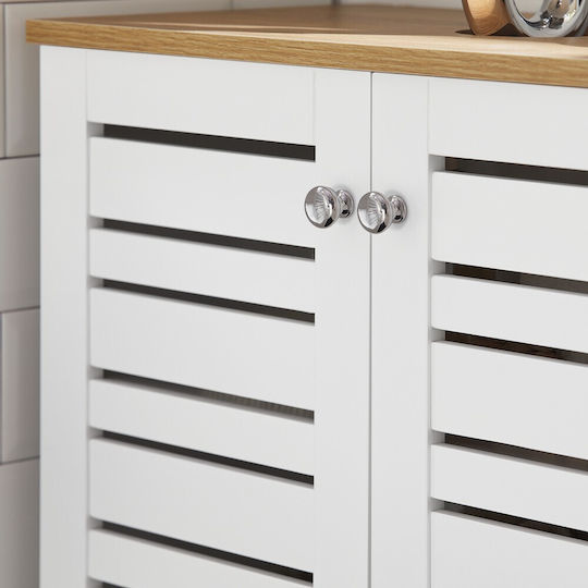 SoBuy Cabinet de baie L60xA30xÎ59cm Alb