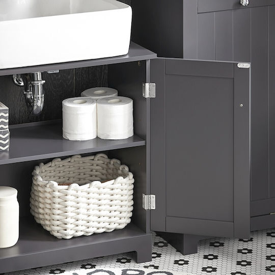 SoBuy Bathroom Cabinet L60xW30xH60cm Gray