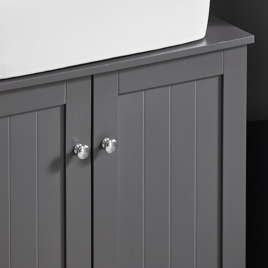 SoBuy Bathroom Cabinet L60xW30xH60cm Gray