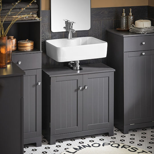 SoBuy Bathroom Cabinet L60xW30xH60cm Gray