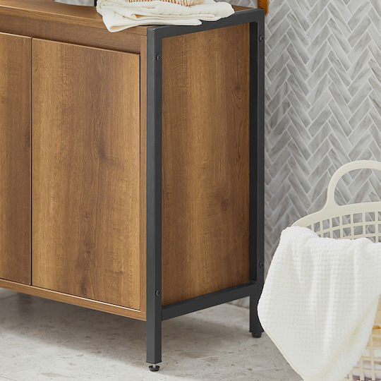 SoBuy Badezimmerschrank B60xT30xH60cm Braun