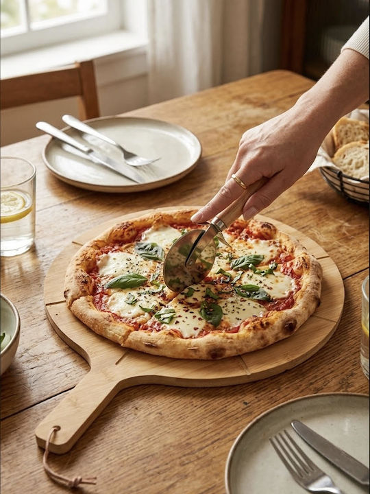 Excellent Houseware Πλατώ Σερβιρίσματος Πίτσας Ξύλινο 2τμχ