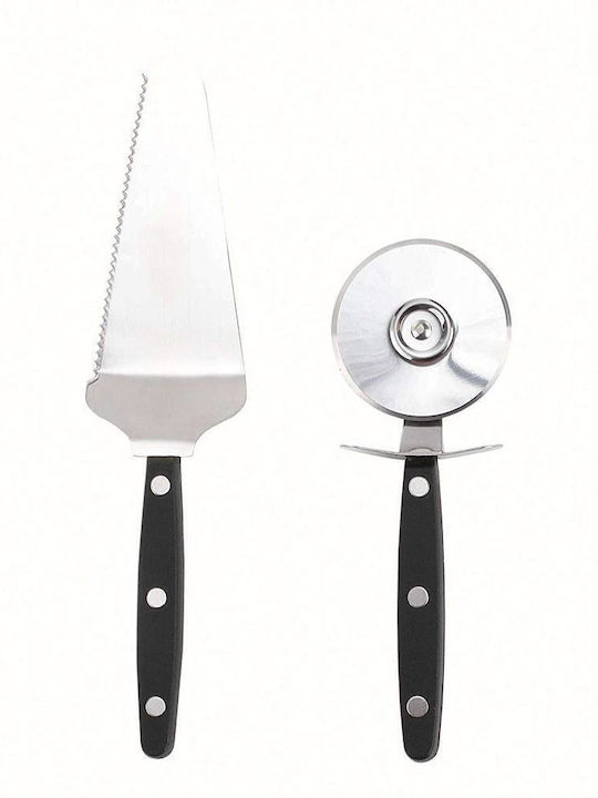 Set Glass Plate Πλατώ Σερβιρίσματος Πίτσας Ξύλινο
