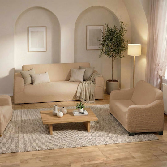 Linea Home Elastic Cover Two Seater Sofa Mocha