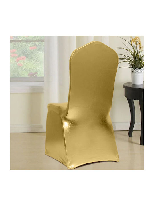 Meble odNowa Elastische Abdeckung Für Stuhl Gold 100cm