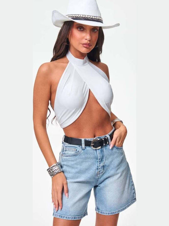 Γυναικείο Crop Top Ασπρο
