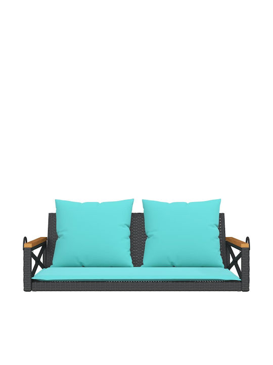 Κρεμαστή Κούνια 2 Θέσεων Rattan Μ109xΠ62xΥ40cm Γκρι Κρεμαστή Κούνια 2 Θέσεων Rattan Μ109xΠ62xΥ40cm Γκρι