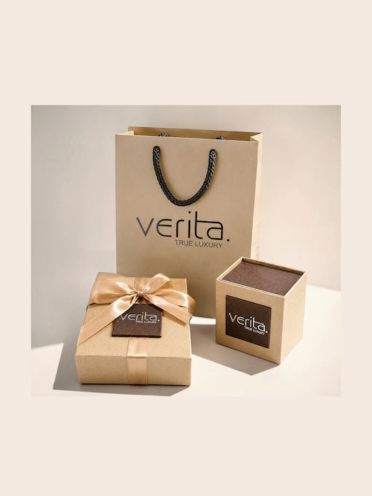 Xryseio Femeie Inel Verighetă cu Zirconiu & Email din Argint Placat cu aur