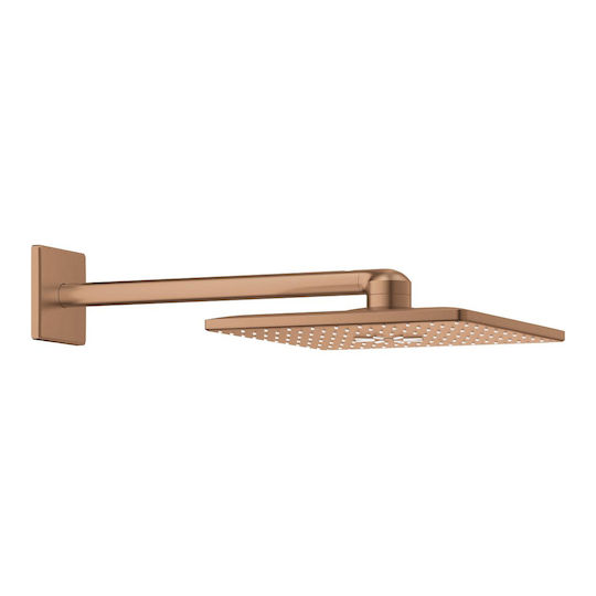 Grohe Rainshower Smartactive 310 Cube Cap De Duș Pătrat 31x31cm Cu Braț Montat Pe Perete 40cm Brushed Warm Sunset