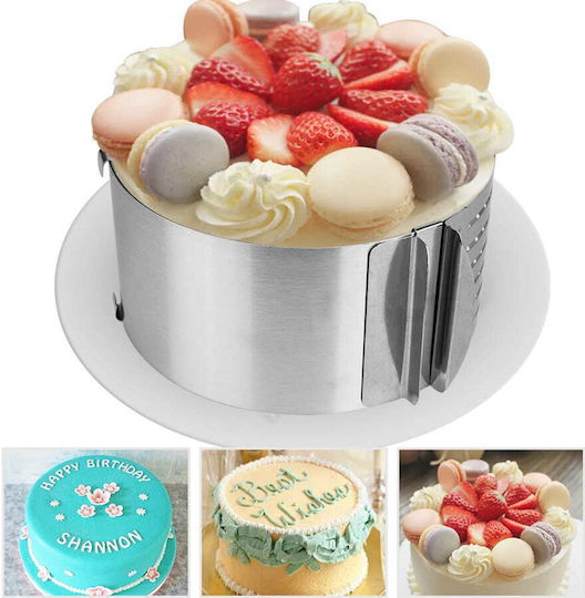 Rant Cake Collar H=10cm Adjustable 16-30cm Scale High Cake Ring