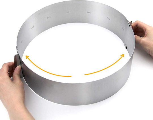 Rant Cake Collar H=12cm Adjustable 16-30cm Scale Cake Ring