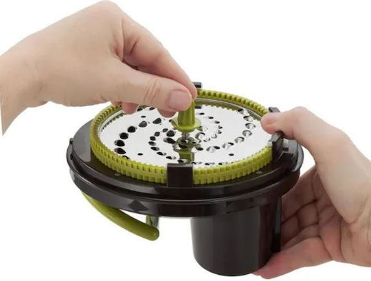 Tefal Mini Chopper K1390114 1.2l Bowl 2 Stainless Steel Discs Secure Lock Black Green