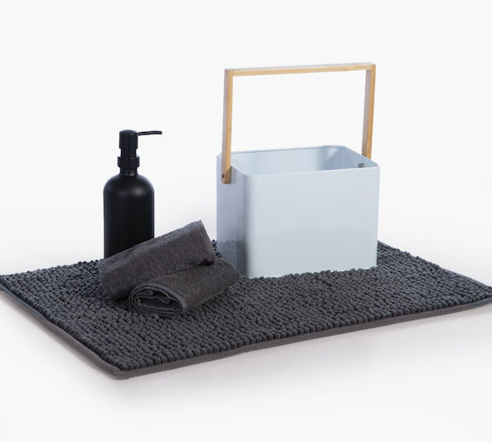 Nef-Nef Homeware Комплект Декоративни Кошници Слама с Дръжки Бели 24x12x16см 5 Бройки