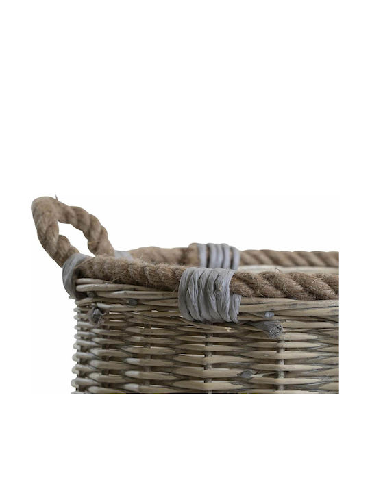 Lesli Living Set of Gray Wicker Decorative Baskets 3 Pieces