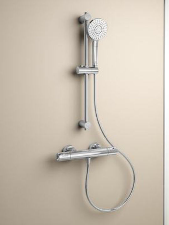 Ideal Standard Ceratherm Shower Column with Bathtub Mixer 56.5cm Silver