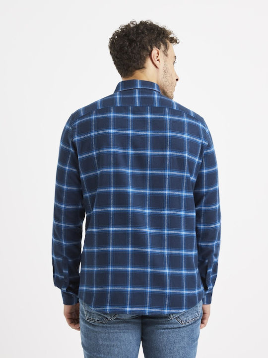 Long Sleeve Flannel Checked Shirt Checked
