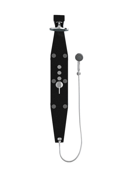 Sanitec A-801 Shower Column with Hydromassage 135cm Silver