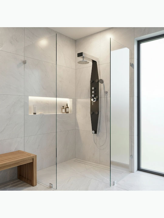 Sanitec A-801 Shower Column with Hydromassage 135cm Silver