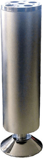 Import Hellas A001 Aluminum Furniture Leg with Regulator Suitable for Table / Coffee Table / Office / Couch / Cupboard / Wardrobe 5x5x15cm Matte Nickel A001