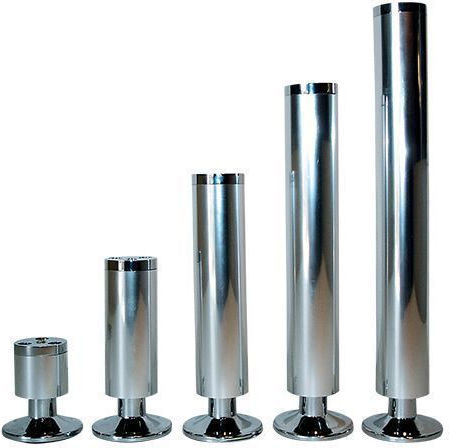 Morseto My Morseto Aluminum Furniture Leg 3.2x3.2x8cm Adjustable Chrome 8