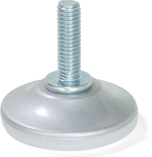 Emuca M6 Μεταλλικό Πόδι Επίπλου 3.5x3.5x14cm Ματ Χρώμιο