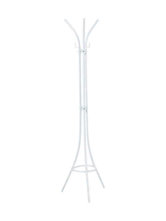 Polihome Metallic Coat Rack White Ennocleuko 47x47x175cm