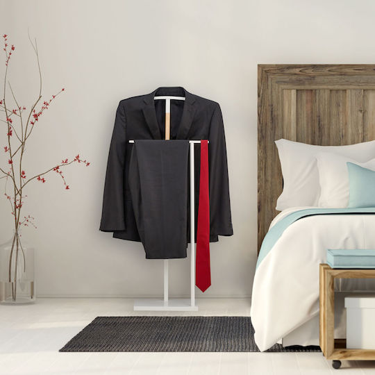 Relaxdays Coat Rack Made Bamboo Metal White 107 X 48 X 20 Cm Relaxdays Coat Rack Made Bamboo Metal White 107 X 48 X 20 Cm