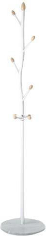 Massido Metallic White Freestanding Coat Rack