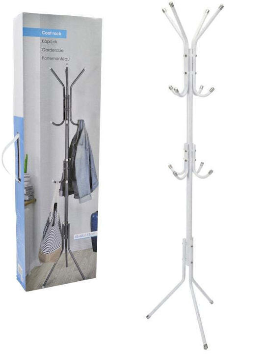 Excellent Houseware Freistehender Metallischer Kleiderständer Weiß 45x45x175cm