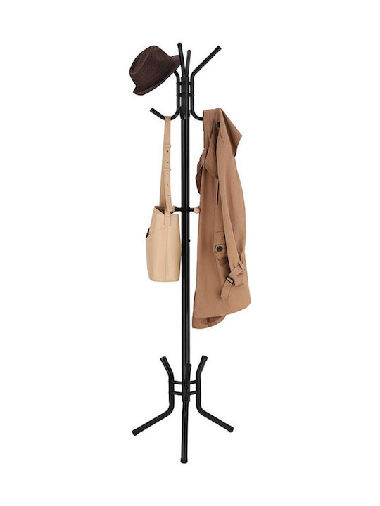 Songmics Калъф за дрехи Метал Черен с 8 куки 49x49x176см