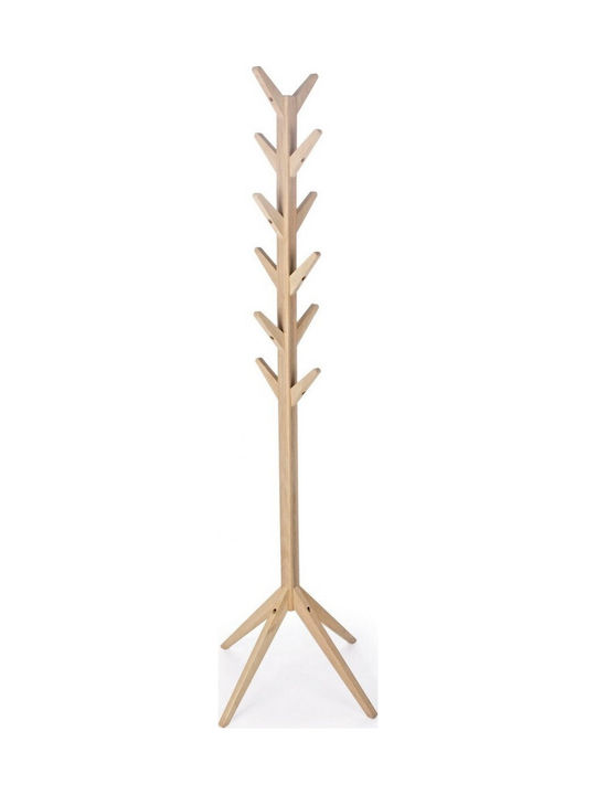 Bizzotto Wooden Coat Rack Beige Daiki 60x60x169cm