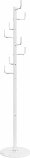 vidaXL Cuiere de podea Metal Alb 37x37x183cm