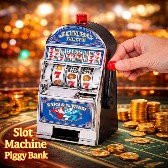 Slot machine Children's Money Box Plastic Blue