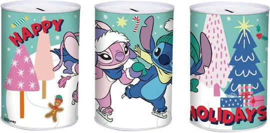 Διακάκης Lilo & Stitch Παιδικός Κουμπαράς Μεταλλικός Πολύχρωμος 12x12cm