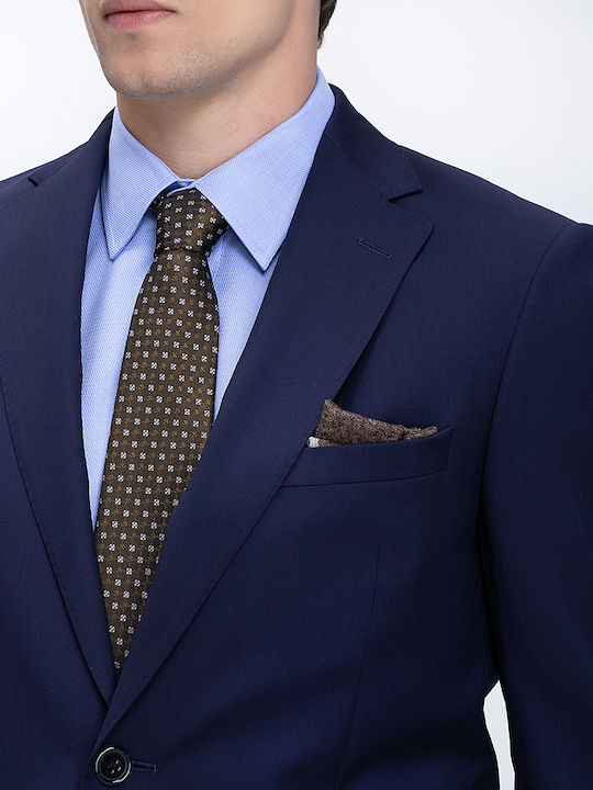 Costum Bărbați Cu Fit Regular Albastru