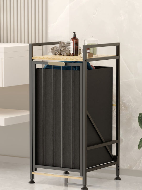 SteweHome Καλάθι Απλύτων Μεταλλικό 35x50x35cm Μαύρο SteweHome Καλάθι Απλύτων Μεταλλικό 35x50x35cm Μαύρο