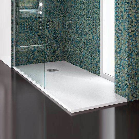 Karag Rectangular Artificial Stone Shower Cream Pietra 80x100x2.5cm
