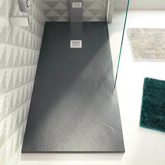 Karag Rectangular Artificial Stone Shower Ardesia Pietra 80x100x2.5cm