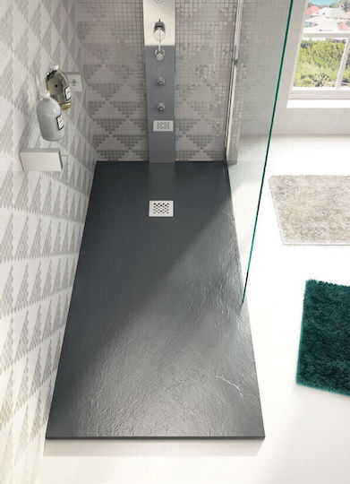 Karag Pietra PR90122AR Rechteckig Künstlicher Stein Dusche x120cm Ardesia