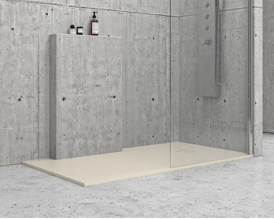 Karag Rectangular Artificial Stone Shower Cream Pietra 80x180x5.5cm