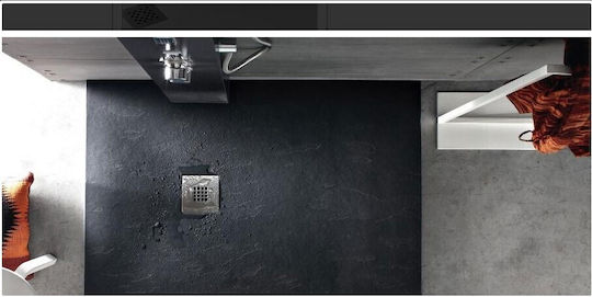 Karag Square Artificial Stone Shower Ardesia Pietra 90x90x2.5cm
