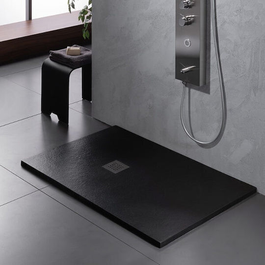 Sirene Künstlicher Stein Dusche x80cm Schwarz