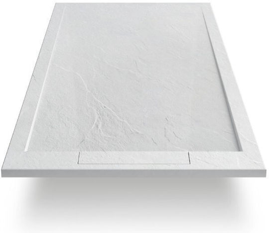 Karag Rectangular Acrylic Shower White Roccia 120x70x2.3cm