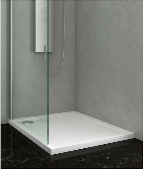 Karag New Flat 16 NFLAT-16 Rechteckig Acryl Dusche x160cm Weiß