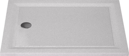 Sanitec Flat Classic Acrylic Shower 140x80cm White