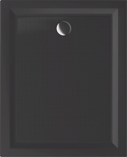 Sanitec Artificial Stone Shower Anthracinte 90x75x3.2cm