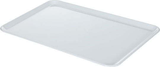 Araven Rectangle Tray of Plastic In White Colour 42x30x1.2cm AR00001024 1pcs