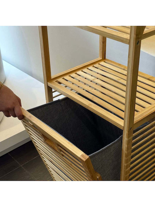 SteweHome Laundry Basket Bamboo 95x40x30cm Multicolour
