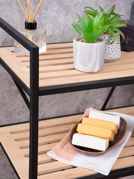 SteweHome Coș de Rufe Metalic 50l 50x33x33cm Negru